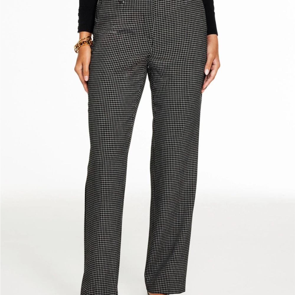 NWT Talbots Black and White Southampton Pants.  Size 8.